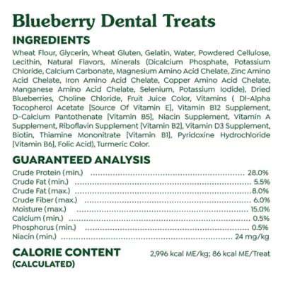 Product Greenies™ Adult Regular Dog Dental Treats - Natural, Oral Health, Blueberry