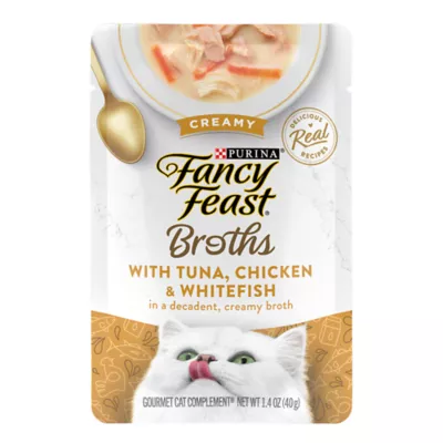 Product Fancy Feast® Creamy Broth Cat Wet Treat - Limited Ingredients, Grain Free, 1.4 oz