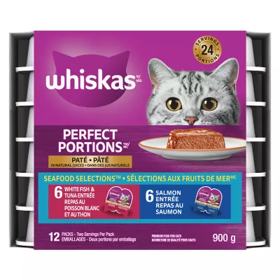 Product Whiskas Perfect Portions Adult Wet Cat Food Seafood Selections Variety Pack, 12ct