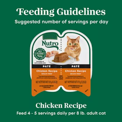 Product Nutro Perfect Portions Pate Adult Wet Cat Food - Non-GMO, Grain Free, 2.64 oz