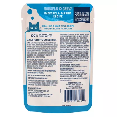 Product Natural Balance Platefulls Indoor Adult Cat Food - Grain Free, Mackerel & Sardine