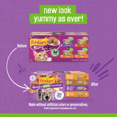 Product Friskies® Poultry Pate Adult Cat Wet Food - Variety Pack, 5.5 Oz, 32 Count