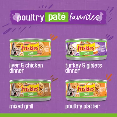 Product Friskies® Poultry Pate Adult Cat Wet Food - Variety Pack, 5.5 Oz, 32 Count