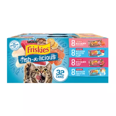 Product Friskies® Fish-A-Licious Adult Cat Wet Food - Variety Pack, 32 CT, 176 OZ