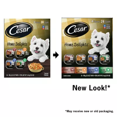 Product Cesar® Classics Home Delights Adult Wet Dog Food - Chunks in Gravy , 24 Count, Variety Pack