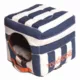Product Pet Life Touchdog Polo Stripe Convertible Dog Bed