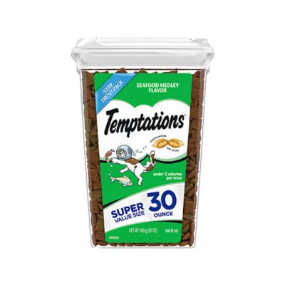 Product Temptations™ Classic Adult Cat Treats - Soft & Crunchy, Seafood Medley
