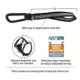 Product Kurgo® Dog Seat Belt Tether with Carabiner - Enhanced Strength Replacement Tether - Black & Silver