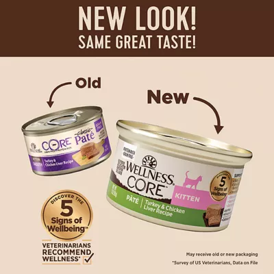 Product Wellness® CORE® Kitten Food - Natural, Grain Free, Pate, Turkey & Chicken Liver, 3 Oz