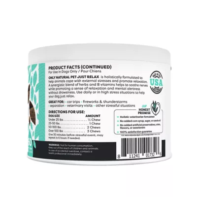 Product Only Natural Pet® Just Relax Herbal Calming Support Soft Dog Chews