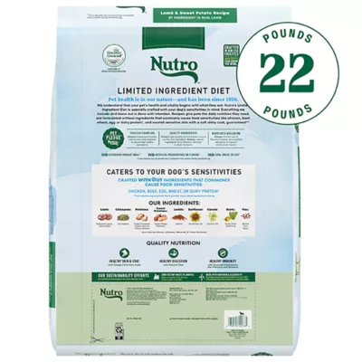 Product Nutro Limited Ingredient Diet Adult Dry Dog Food - Grain Free, Lamb & Sweet Potato