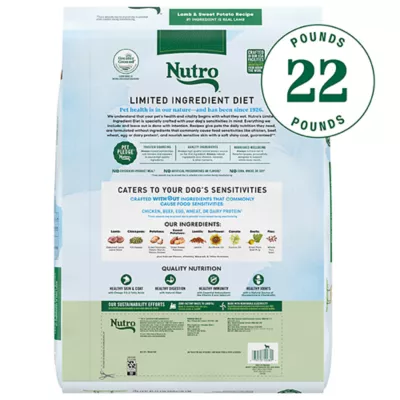 Product Nutro Limited Ingredient Diet Large Breed Adult Dry Dog Food - Grain Free, Lamb & Sweet Potato