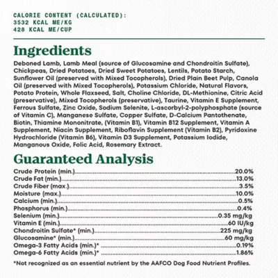 Product Nutro Limited Ingredient Diet Large Breed Adult Dry Dog Food - Grain Free, Lamb & Sweet Potato