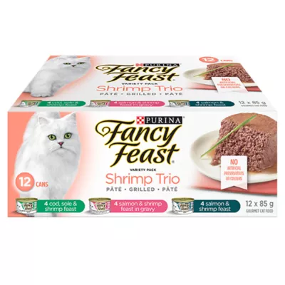 Product Fancy Feast Wet Cat Food - Shrimp Trio Variety Pack, 85 g x 12