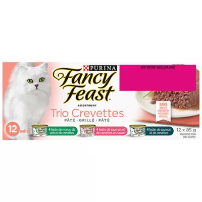 Product Fancy Feast Wet Cat Food - Shrimp Trio Variety Pack, 85 g x 12