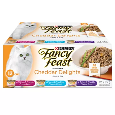 Product Fancy Feast Cheddar Delights Wet Cat Food - Variety Pack, 85 g x 12