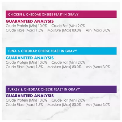 Product Fancy Feast Cheddar Delights Wet Cat Food - Variety Pack, 85 g x 12