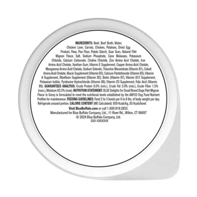 Product Blue Buffalo® Delights Small Breed Adult Wet Dog Food - Filet Mignon in Gravy, 3.5 oz