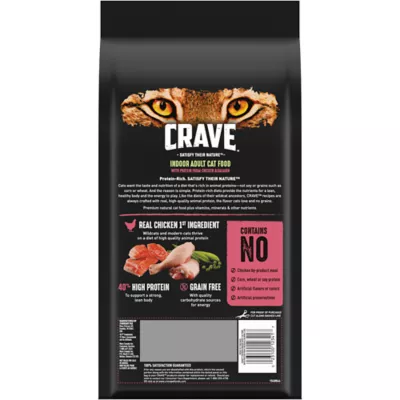 Product Crave™ High Protein Indoor Adult Dry Cat Food - Grain Free, Chicken & Salmon