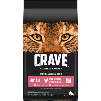 Product Crave™ High Protein Indoor Adult Dry Cat Food - Grain Free, Chicken & Salmon