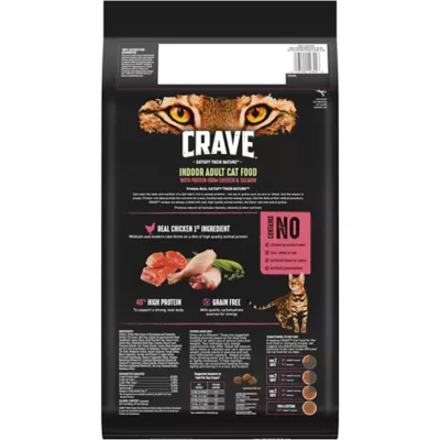 Product Crave™ High Protein Indoor Adult Dry Cat Food - Grain Free, Chicken & Salmon