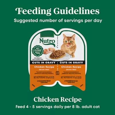 Product Nutro Perfect Portions Cuts in Gravy Adult Wet Cat Food - Non-GMO, Grain Free, 2.64 oz