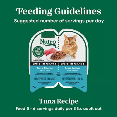 Product Nutro Perfect Portions Cuts in Gravy Adult Wet Cat Food - Non-GMO, Grain Free, 2.64 oz
