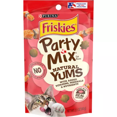 Product Purina® Friskies® Party Mix Natural Yums Adult Cat Treats - Salmon, Natural, No Artificial Colors