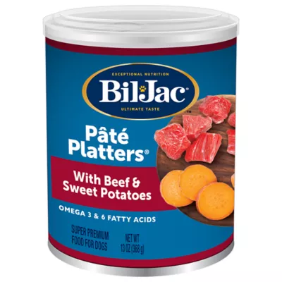 Product Bil-Jac® Pate Platters Adult Wet Dog Food - Grain Free, Beef & Sweet Potatoes, 13 oz