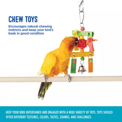 Product All Living Things® Wooden Wind Chime Bird Toy