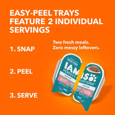 Product Iams Perfect Portions Adult Indoor Cat Wet Food Grain Free Salmon Paté