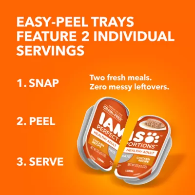 Product IAMS™ Perfect Portions Healthy Adult Wet Cat Food - Pate, Variety Pack, 12 CT, 31.7 OZ