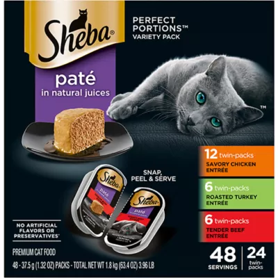 Product Sheba® Perfect Portions Adult Wet Cat Food - Pate, Variety Pack, 24 CT, 63.4 OZ