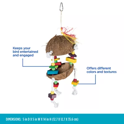 Product All Living Things® Coconut Hut Bird Toy