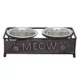 Product Whisker City® "Meow" Double Diner Cat Bowl, 0.5-cup
