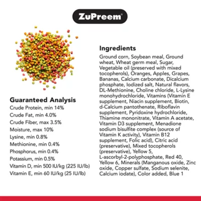 Product ZuPreem® FruitBlend Very Small Bird Food