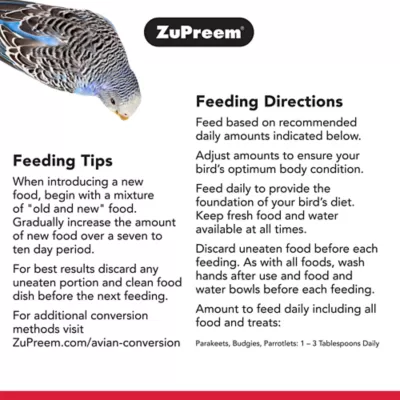 Product ZuPreem® FruitBlend Very Small Bird Food