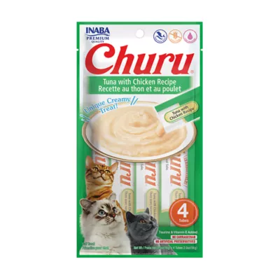 Product Inaba Churu Creamy Puree Lickable Cat Treat - Tuna & Chicken
