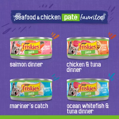Product Friskies® Seafood & Chicken Pate Adult Cat Wet Food - Variety Pack, 5.5 Oz, 48 Count