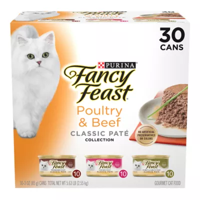 Product Purina® Fancy Feast® Classic Pate Wet Cat Food - Poultry & Beef, Variety Pack, 3 Oz, 30 Count