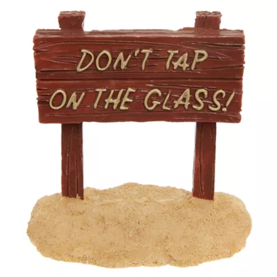 Product Top Fin® "Don't Tap on the Glass" Aquarium Ornament
