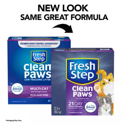Product Fresh Step Clean Paws Multi-Cat Litter With Febreze Freshness, Box, 22.5 LB