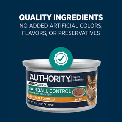Product Authority® Hairball Control Indoor Cat Wet Food - 3 Oz, Pate, With-Grain