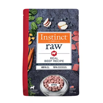 Product Instinct® Raw Bites Adult Frozen Dog Food - Raw, Grain Free, Beef