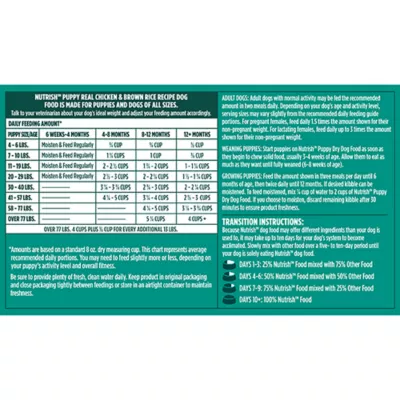 Product Rachael Ray Nutrish Whole Health Blend Puppy Dry Dog Food - Chicken & Brown Rice