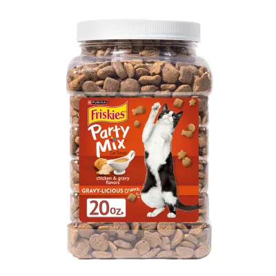 Product Purina® Friskies® Party Mix Adult Crunchy Cat Treats -Gravy-licious, 20oz