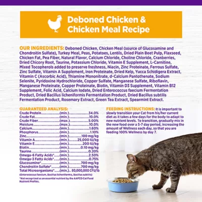 Product Wellness® Complete Health Indoor Adult Cat Food - Natural, Grain Free, Chicken & Chicken Meal