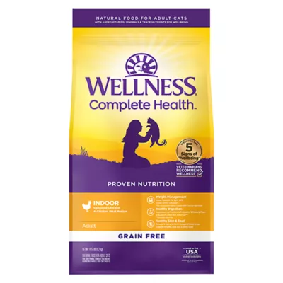 Product Wellness® Complete Health Indoor Adult Cat Food - Natural, Grain Free, Chicken & Chicken Meal