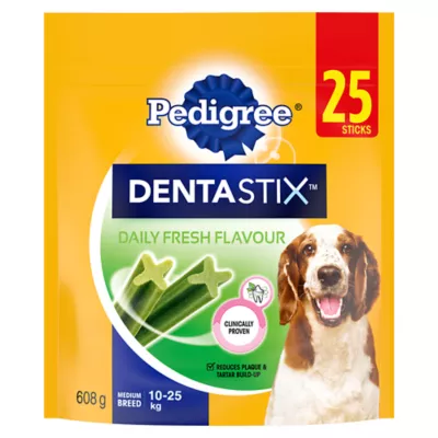 Product Pedigree Dentastix Oral Care Fresh Flavour Adult Dog Treats For Med. Breeds Reduces Plaque & Tartar