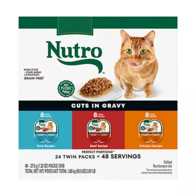 Product Nutro Perfect Portions Wet Chunks Adult Wet Cat Food - Non-GMO, Grain Free, Variety Pack, 24 Count